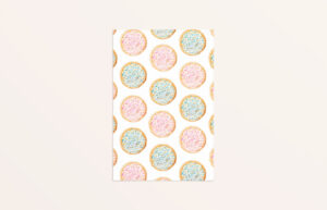 kaart beschuit met muisjes gemengd print in waterverf