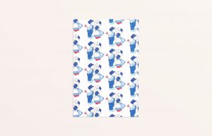 kaart met delfst blauwe poppetjes