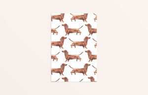 kaart met een print van teckels