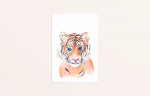 kaart met een tijger illustratie