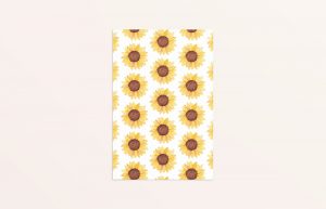 zonnebloemprint kaart