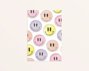 kaart smiley print
