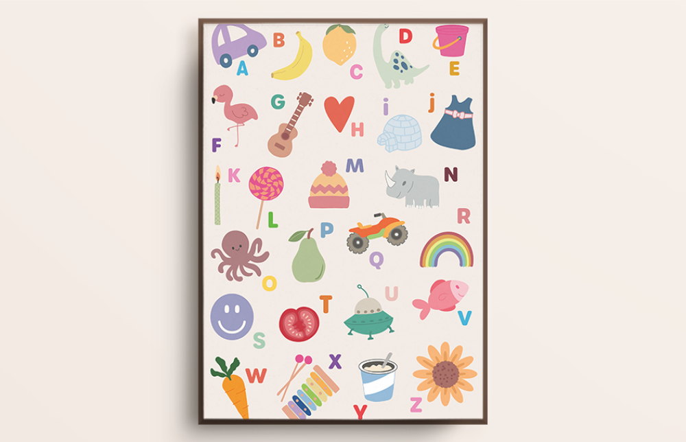 Alfabet 40x60 poster nw mockup poster