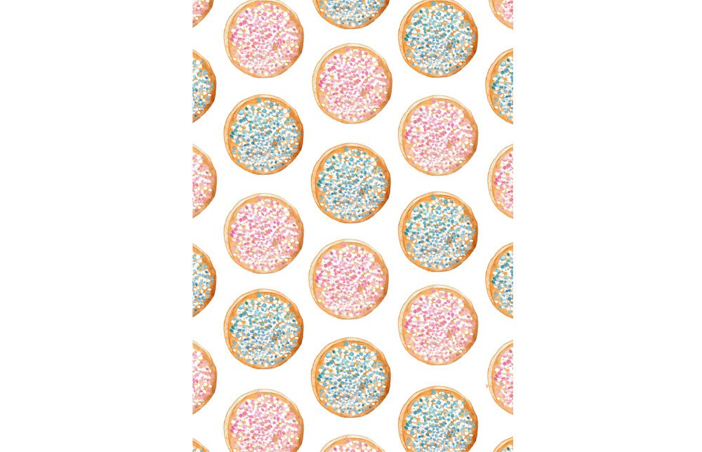 kaart beschuit met muisjes gemengd print in waterverf