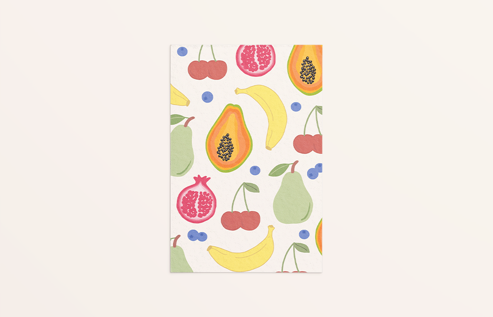 fruit kaart mockup