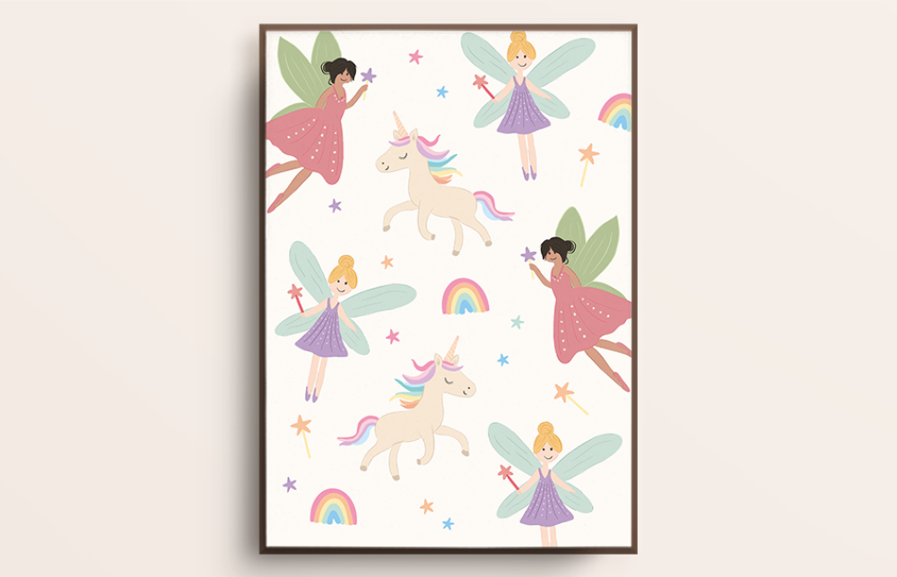 G005 (unicorns) 40x60 poster nw mockup poster