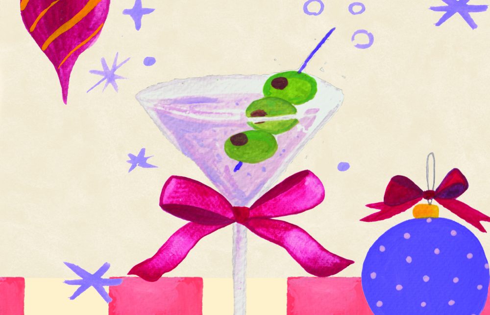 nieuwe kerstkaart cocktail